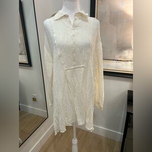 Zara Special Edition Cream Button-Up Tunic